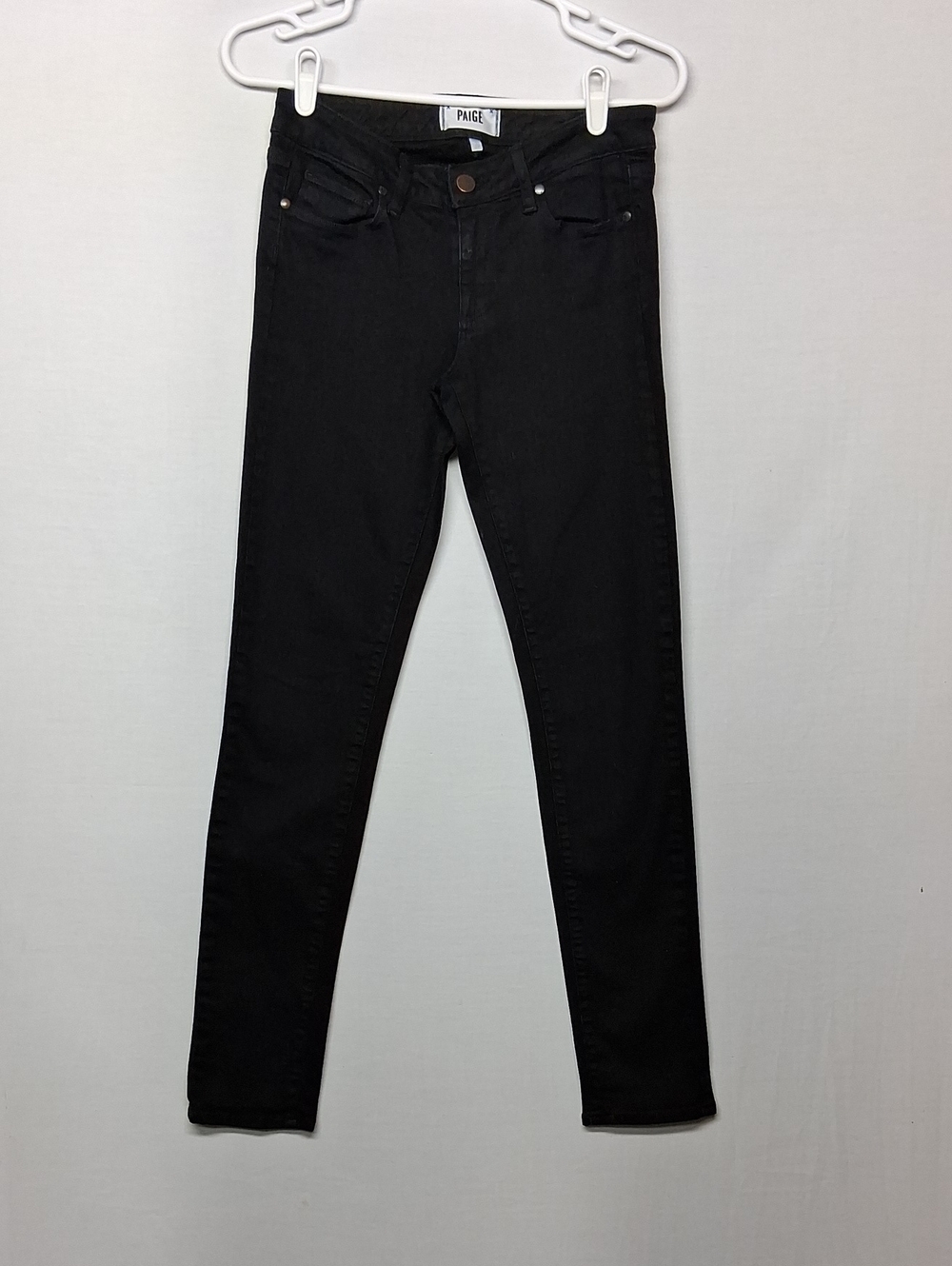 PAIGE Black High-Rise Skyline Skinny Jeans